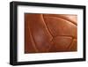 Ball Football Soccer Leather Brown Vintage Macro-Richard Peterson-Framed Photographic Print