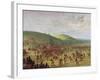 Ball Games in Native American Village-George Catlin-Framed Giclee Print