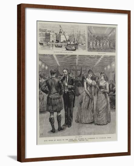 Ball Given at Malta by the Duke and Duchess of Edinburgh to Celebrate their Wedding-Day, 25 January-Arthur Hopkins-Framed Giclee Print