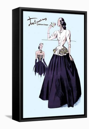 Ball Gown with Embroidery and Jacket-null-Framed Stretched Canvas