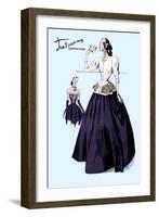 Ball Gown with Embroidery and Jacket-null-Framed Art Print