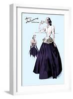 Ball Gown with Embroidery and Jacket-null-Framed Art Print