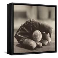 Ball in Mitt-Judy B^ Messer-Framed Stretched Canvas