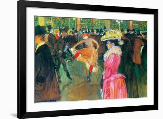 Ball In The Moulin Rouge-Henri de Toulouse-Lautrec-Framed Premium Giclee Print