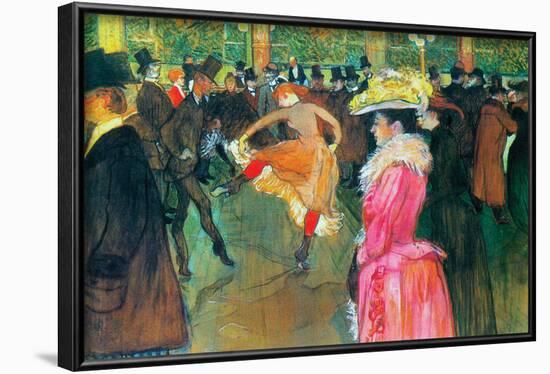 Ball In The Moulin Rouge-Henri de Toulouse-Lautrec-Framed Art Print