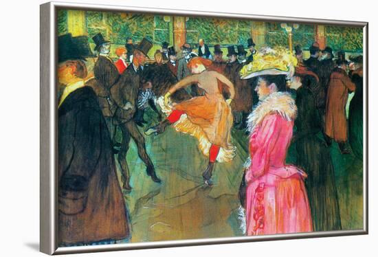 Ball In The Moulin Rouge-Henri de Toulouse-Lautrec-Framed Art Print