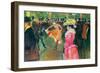 Ball In The Moulin Rouge-Henri de Toulouse-Lautrec-Framed Art Print