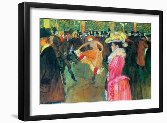 Ball In The Moulin Rouge-Henri de Toulouse-Lautrec-Framed Art Print