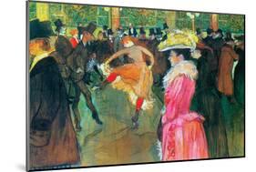 Ball In The Moulin Rouge-Henri de Toulouse-Lautrec-Mounted Art Print