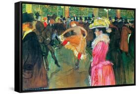 Ball In The Moulin Rouge-Henri de Toulouse-Lautrec-Framed Stretched Canvas