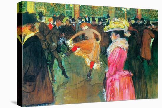 Ball In The Moulin Rouge-Henri de Toulouse-Lautrec-Stretched Canvas