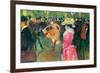 Ball in the Moulin Rouge-Henri de Toulouse-Lautrec-Framed Art Print