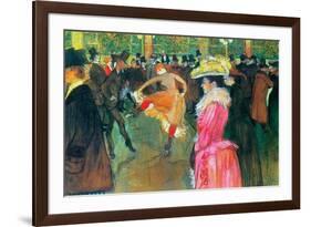 Ball in the Moulin Rouge-Henri de Toulouse-Lautrec-Framed Art Print