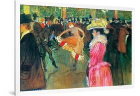 Ball in the Moulin Rouge-Henri de Toulouse-Lautrec-Framed Art Print