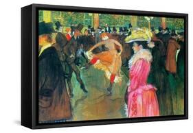 Ball in the Moulin Rouge-Henri de Toulouse-Lautrec-Framed Stretched Canvas