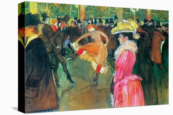 Ball in the Moulin Rouge-Henri de Toulouse-Lautrec-Stretched Canvas