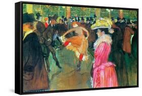 Ball in the Moulin Rouge-Henri de Toulouse-Lautrec-Framed Stretched Canvas