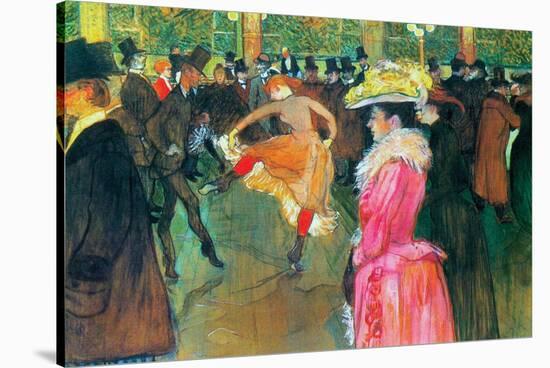 Ball in the Moulin Rouge-Henri de Toulouse-Lautrec-Stretched Canvas