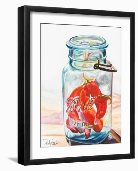 Ball Jar Ideal Peppers-Jennifer Redstreake Geary-Framed Art Print