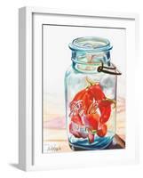 Ball Jar Ideal Peppers-Jennifer Redstreake Geary-Framed Art Print