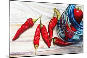 Ball Jar Red Peppers-Jennifer Redstreake Geary-Mounted Art Print