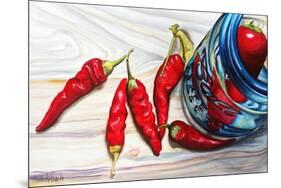 Ball Jar Red Peppers-Jennifer Redstreake Geary-Mounted Art Print