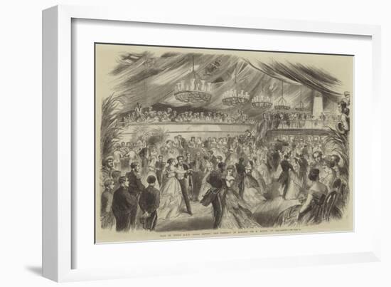 Ball on Board HMS Royal Alfred, the Flagship of Admiral Sir R Mundy, at Barbadoes-null-Framed Giclee Print