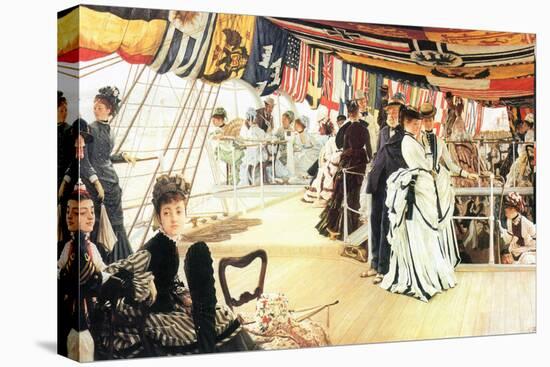 Ball On Board-James Tissot-Stretched Canvas