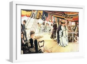 Ball On Board-James Tissot-Framed Art Print