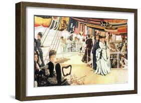 Ball on Board-James Tissot-Framed Art Print