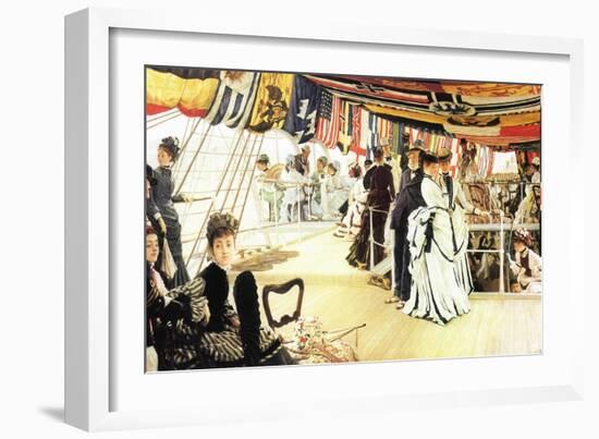 Ball On Board-James Tissot-Framed Art Print