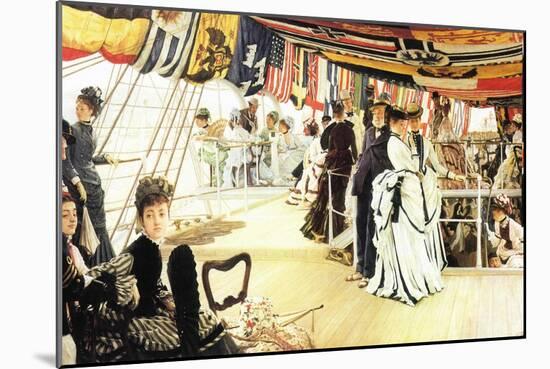 Ball On Board-James Tissot-Mounted Art Print