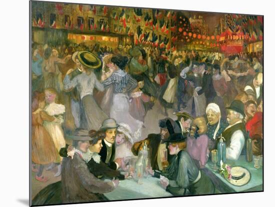 Ball on the 14th July-Théophile Alexandre Steinlen-Mounted Giclee Print