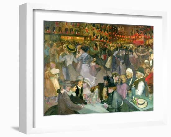 Ball on the 14th July-Théophile Alexandre Steinlen-Framed Giclee Print