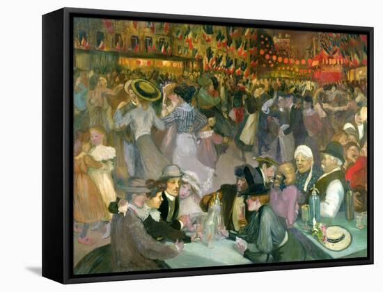 Ball on the 14th July-Théophile Alexandre Steinlen-Framed Stretched Canvas
