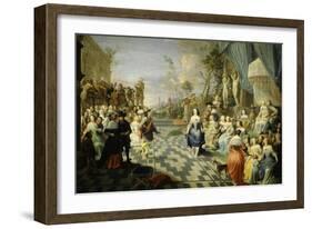 Ball on the Terrace of a Palace-Hieronymus Janssens-Framed Giclee Print