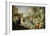 Ball on the Terrace of a Palace-Hieronymus Janssens-Framed Giclee Print