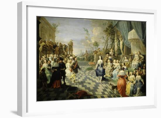 Ball on the Terrace of a Palace-Hieronymus Janssens-Framed Giclee Print