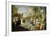 Ball on the Terrace of a Palace-Hieronymus Janssens-Framed Giclee Print