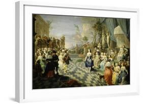 Ball on the Terrace of a Palace-Hieronymus Janssens-Framed Giclee Print