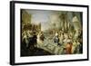 Ball on the Terrace of a Palace-Hieronymus Janssens-Framed Giclee Print