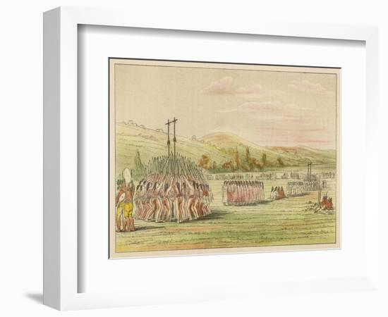 Ball-Play Dance-George Catlin-Framed Art Print