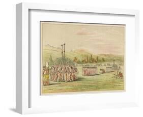 Ball-Play Dance-George Catlin-Framed Art Print