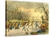 Ball Play on the Ice, 1853-Seth Eastman-Stretched Canvas