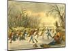 Ball Play on the Ice, 1853-Seth Eastman-Mounted Premium Giclee Print