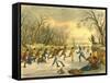 Ball Play on the Ice, 1853-Seth Eastman-Framed Stretched Canvas