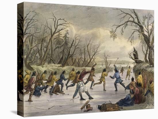 Ball Play on the Ice-Seth Eastman-Stretched Canvas