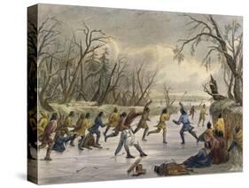 Ball Play on the Ice-Seth Eastman-Stretched Canvas