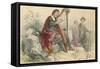 Ballad Singer-Theodor Hosemann-Framed Stretched Canvas