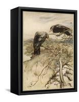 Ballad, Twa Corbies-Arthur Rackham-Framed Stretched Canvas